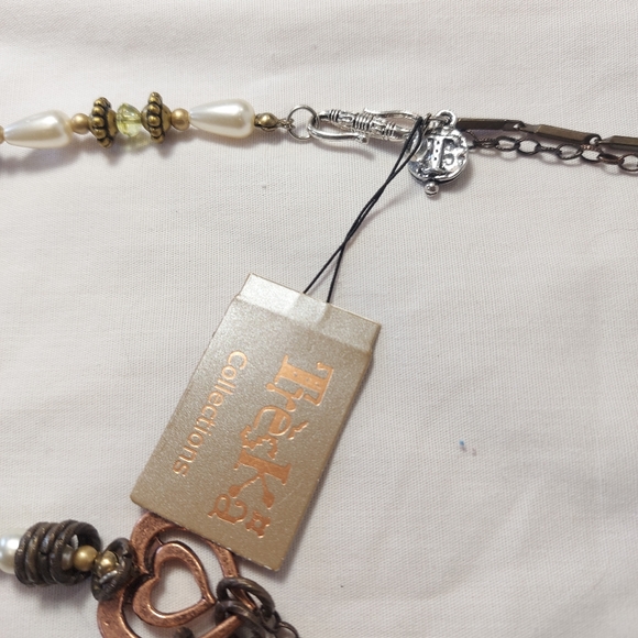 Treska Signed Beaded Boho Original Statement Necklace - Picture 4 of 5